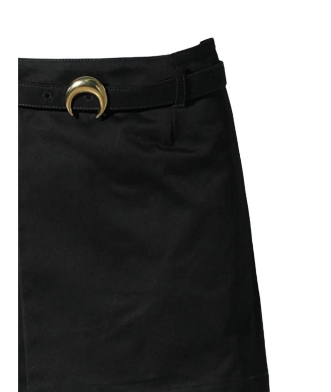 MARINE SERRE Черная полиэстеровая юбка мини, фото 2