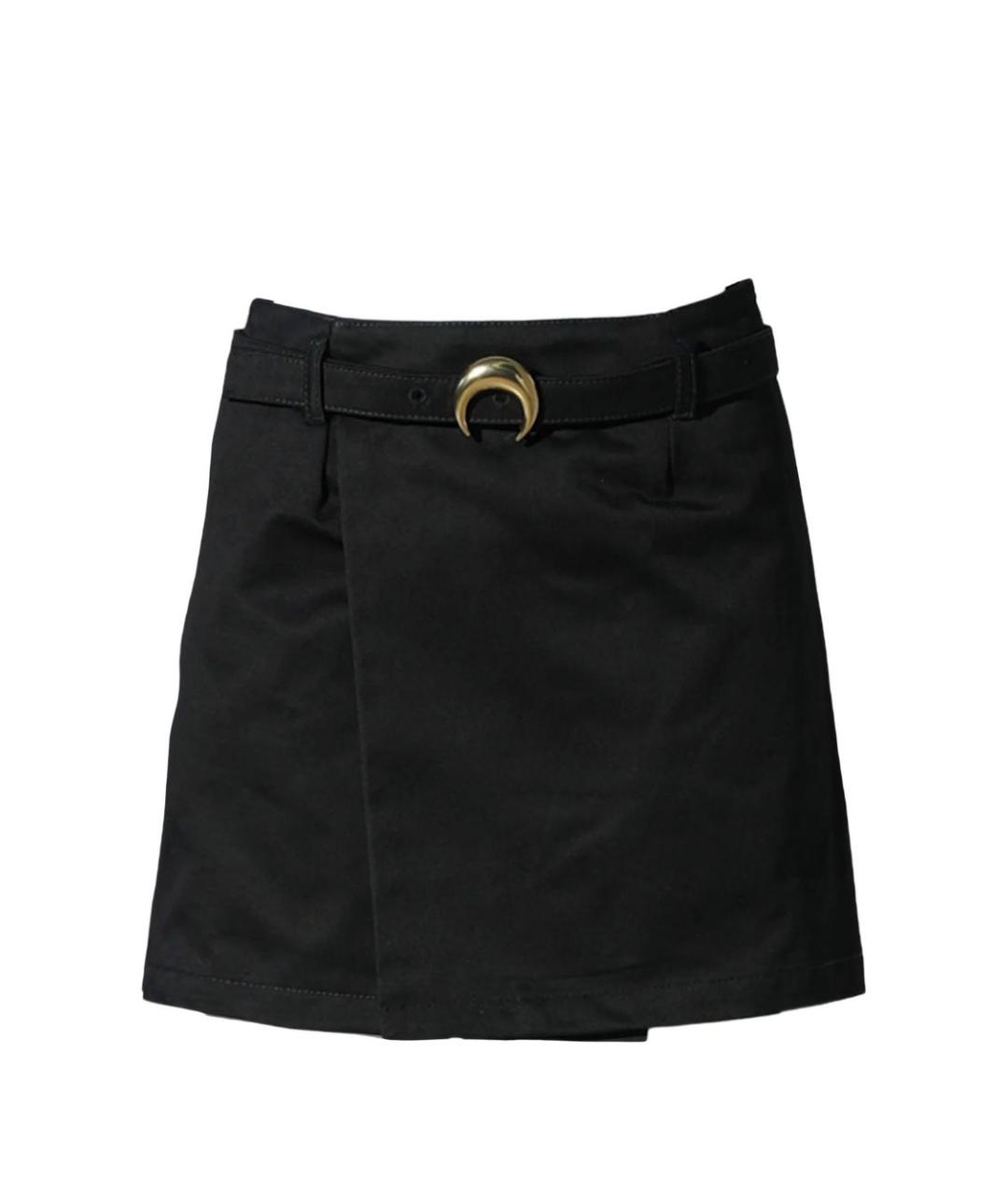 MARINE SERRE Черная полиэстеровая юбка мини, фото 1