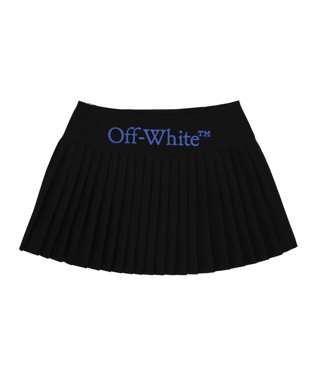 OFF-WHITE Черная полиэстеровая юбка мини, фото 2