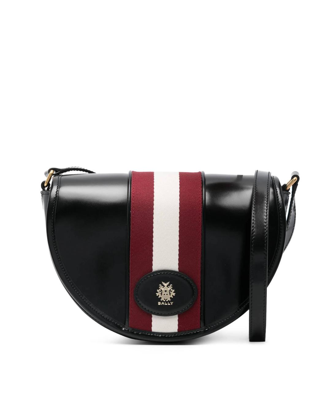 BALLY Черная кожаная сумка через плечо, фото 1