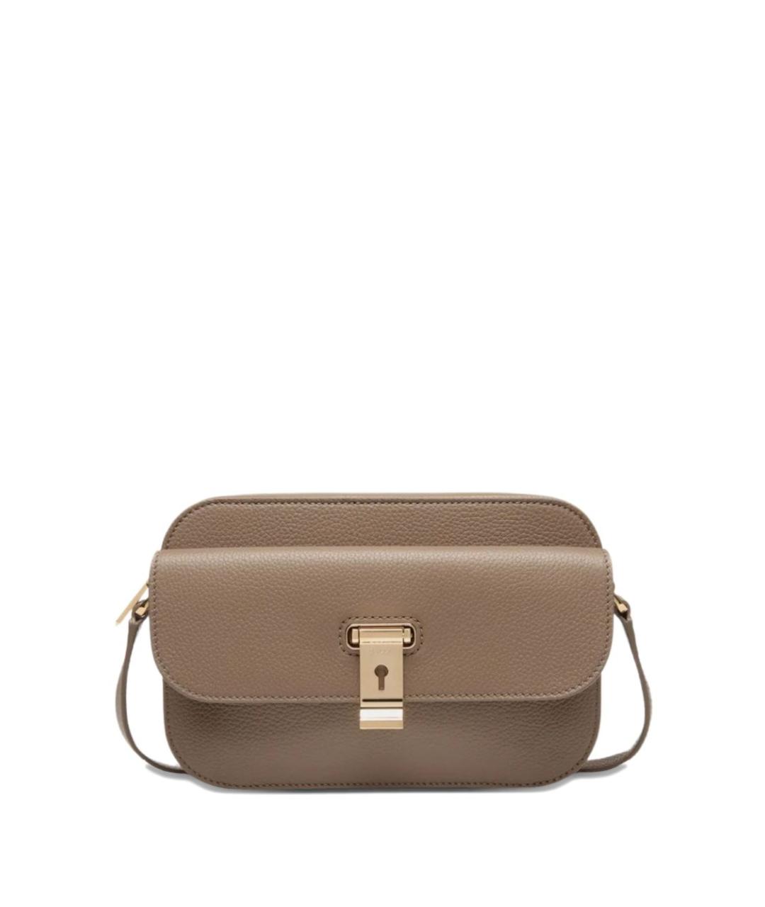 BALLY Бежевая кожаная сумка через плечо, фото 1