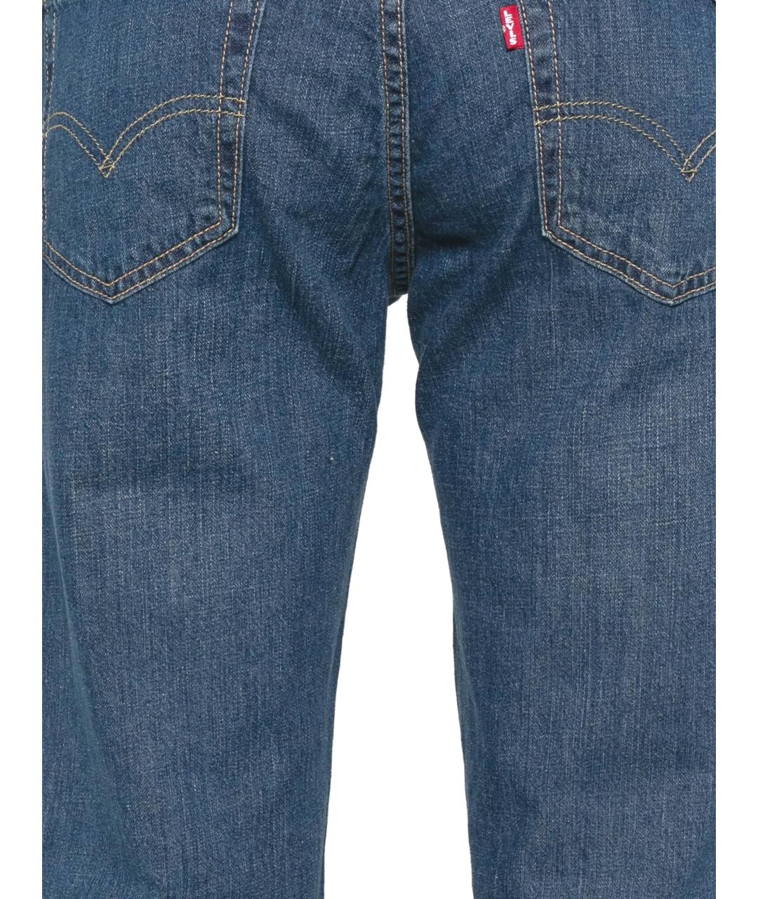 LEVI'S Синие хлопковые прямые джинсы, фото 3