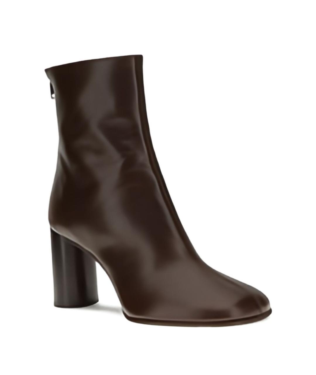PHOEBE PHILO Коричневые кожаные ботильоны, фото 2