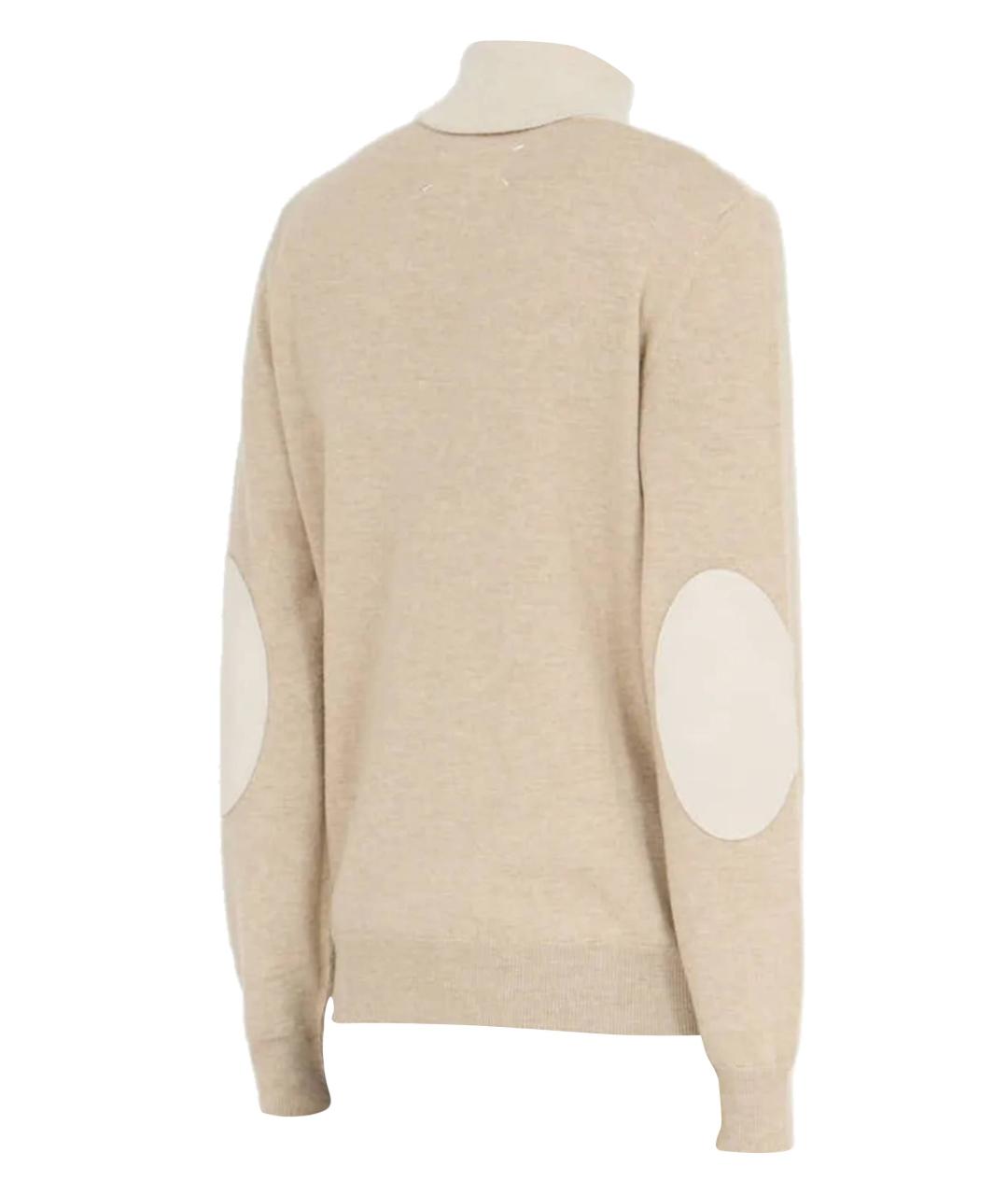 MAISON MARGIELA Бежевая шерстяная водолазка, фото 3