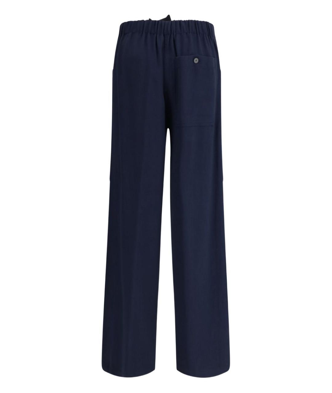 FORTE FORTE Синие вискозные прямые брюки, фото 3