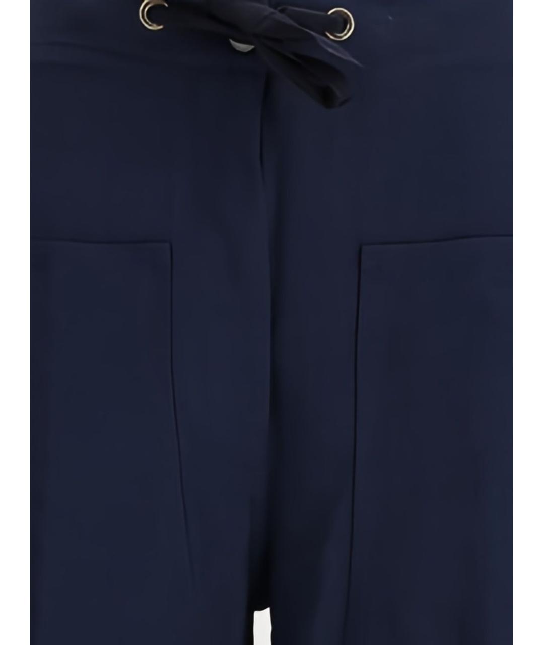 FORTE FORTE Синие вискозные прямые брюки, фото 2