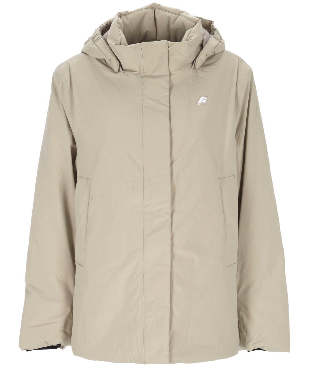 K-WAY Бежевая полиэстеровая куртка, фото 1