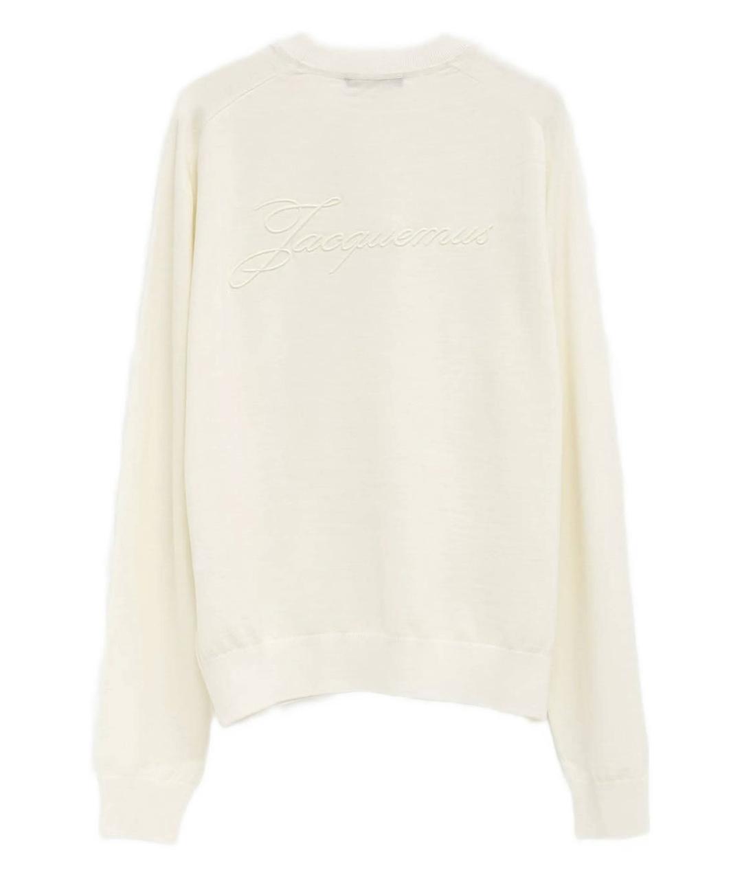 JACQUEMUS Бежевый шерстяной джемпер / свитер, фото 3