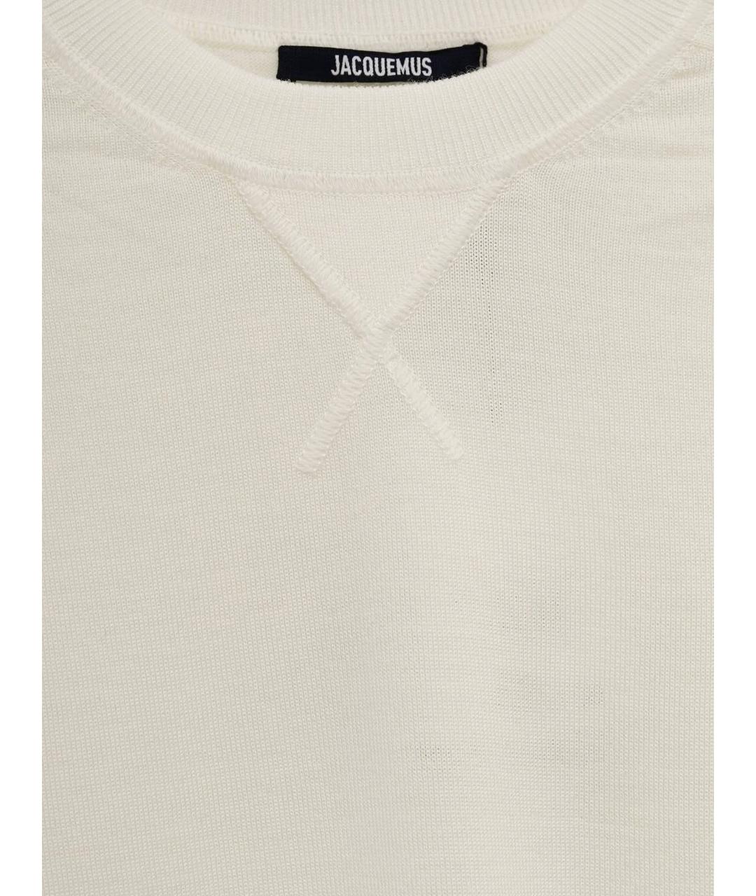 JACQUEMUS Бежевый шерстяной джемпер / свитер, фото 2