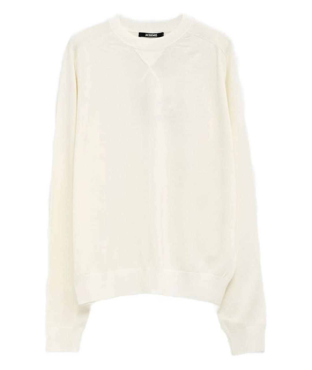 JACQUEMUS Бежевый шерстяной джемпер / свитер, фото 1