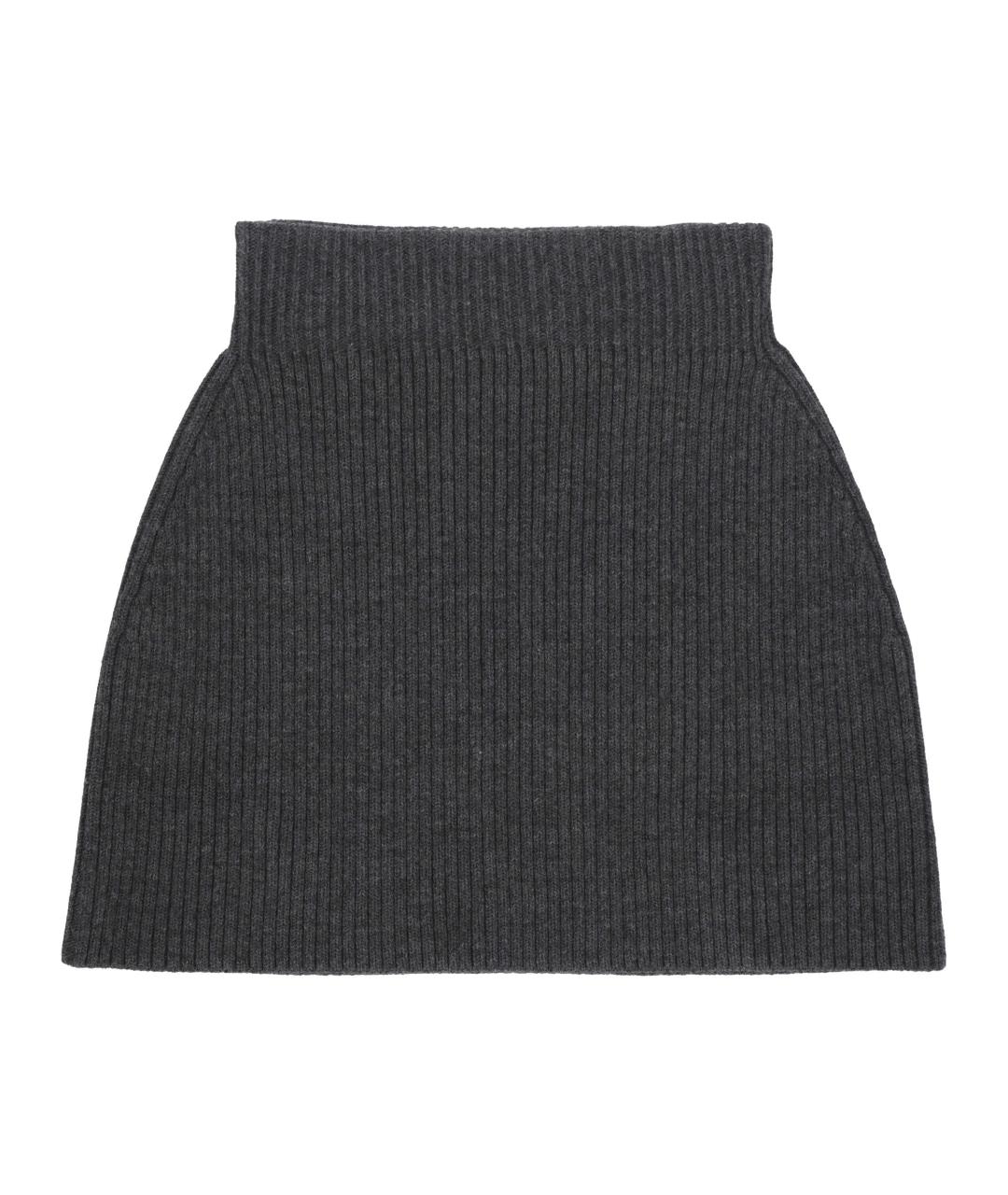 GIVENCHY Серая шерстяная юбка мини, фото 1