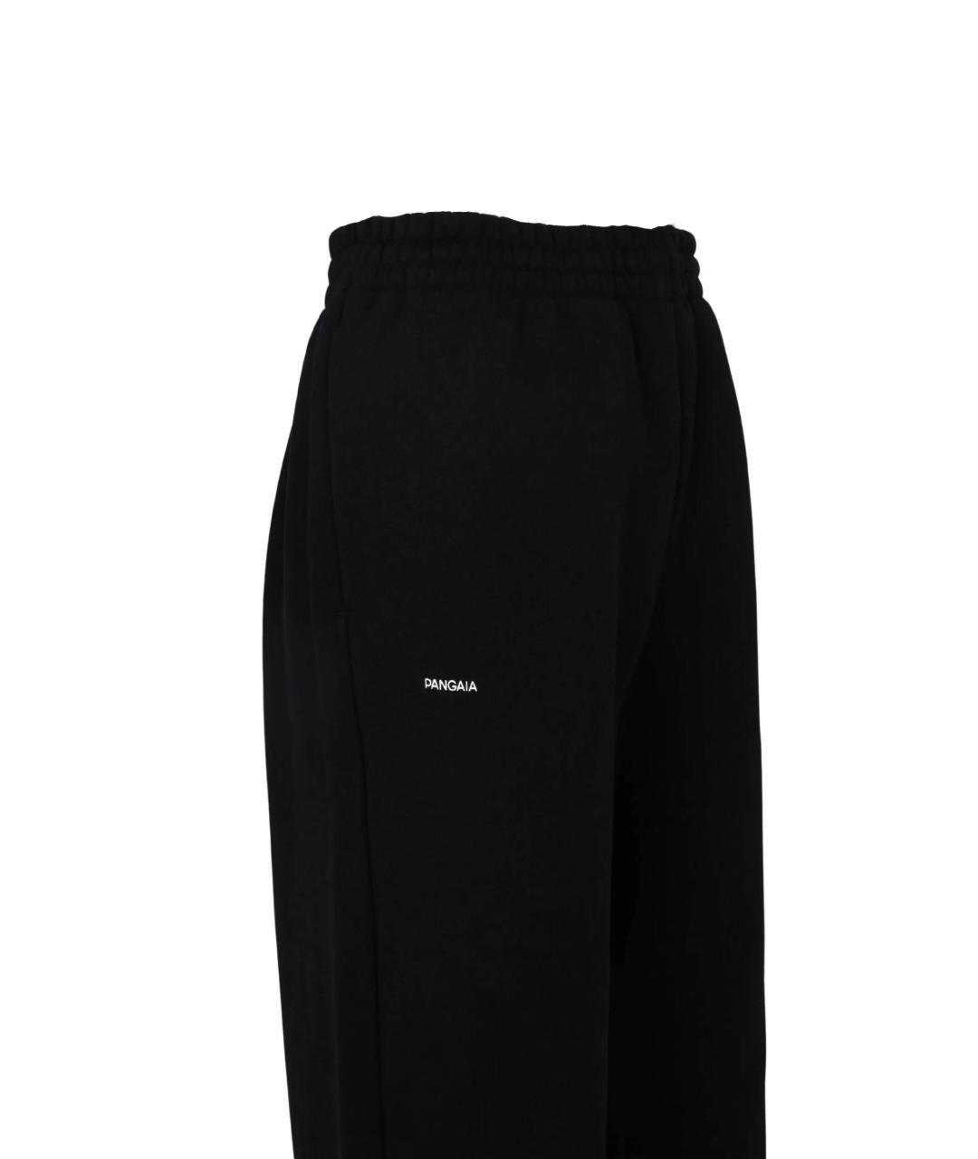 THE PANGAIA Черные хлопковые прямые брюки, фото 3