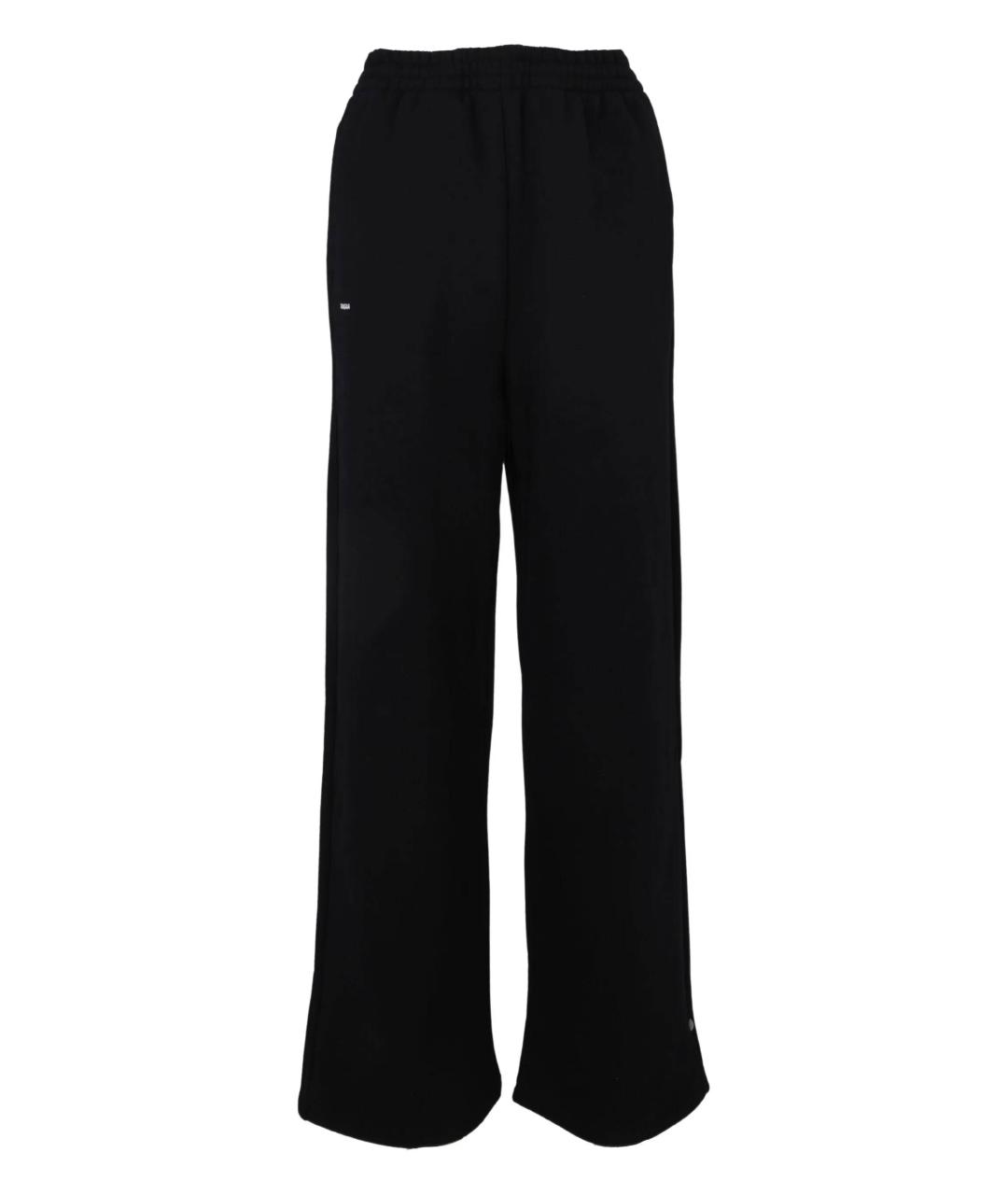 THE PANGAIA Черные хлопковые прямые брюки, фото 1