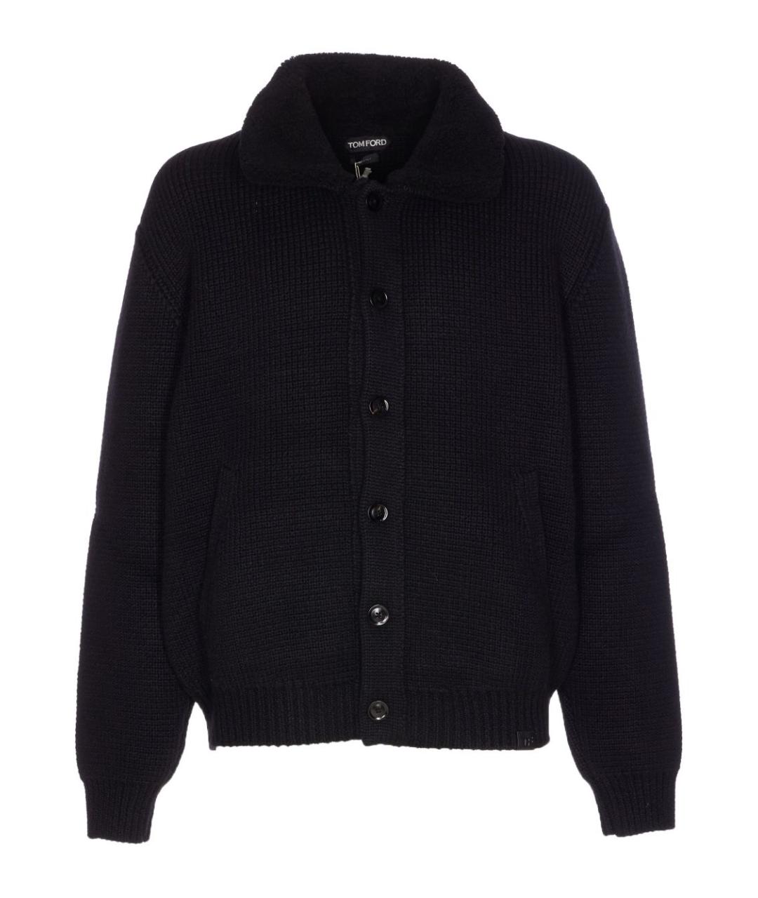 TOM FORD Черный шерстяной кардиган, фото 1