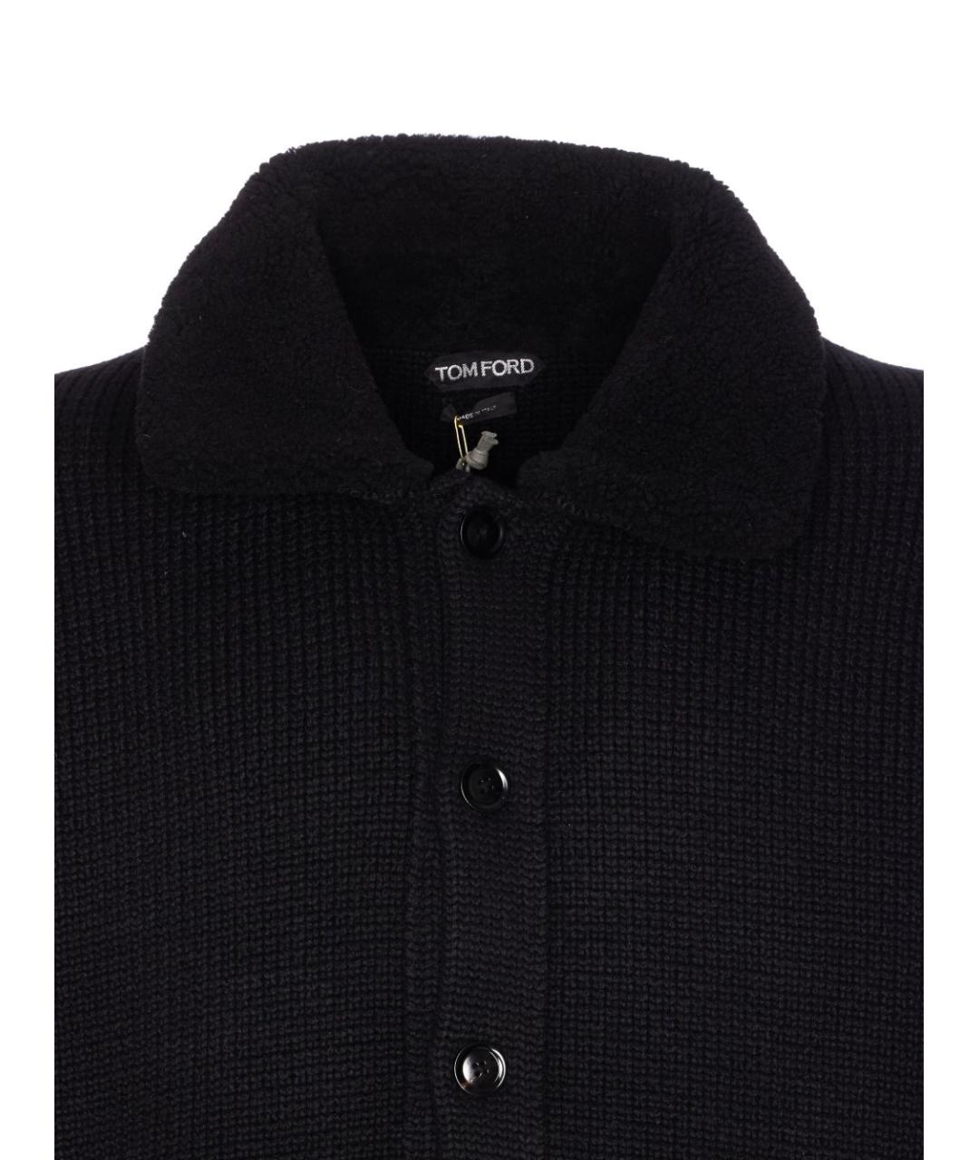 TOM FORD Черный шерстяной кардиган, фото 2