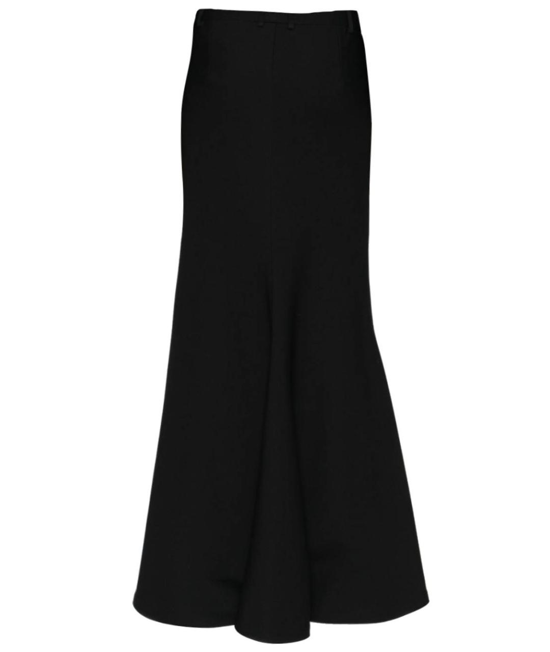 BALENCIAGA Черная вискозная юбка миди, фото 3