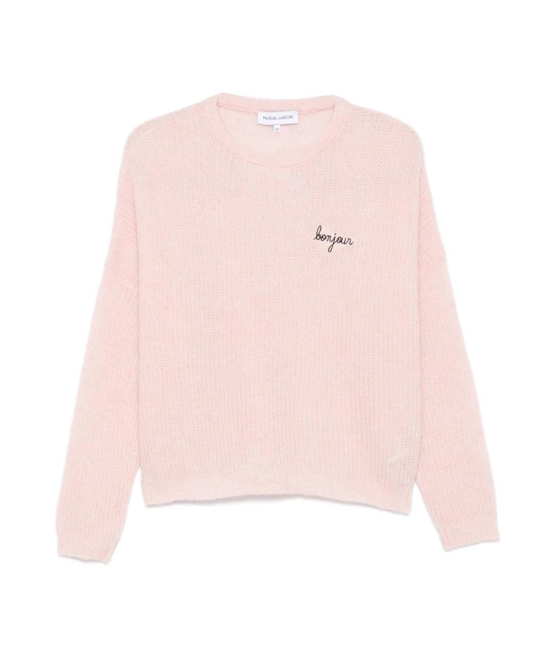 MAISON LABICHE Розовый шерстяной джемпер / свитер, фото 1