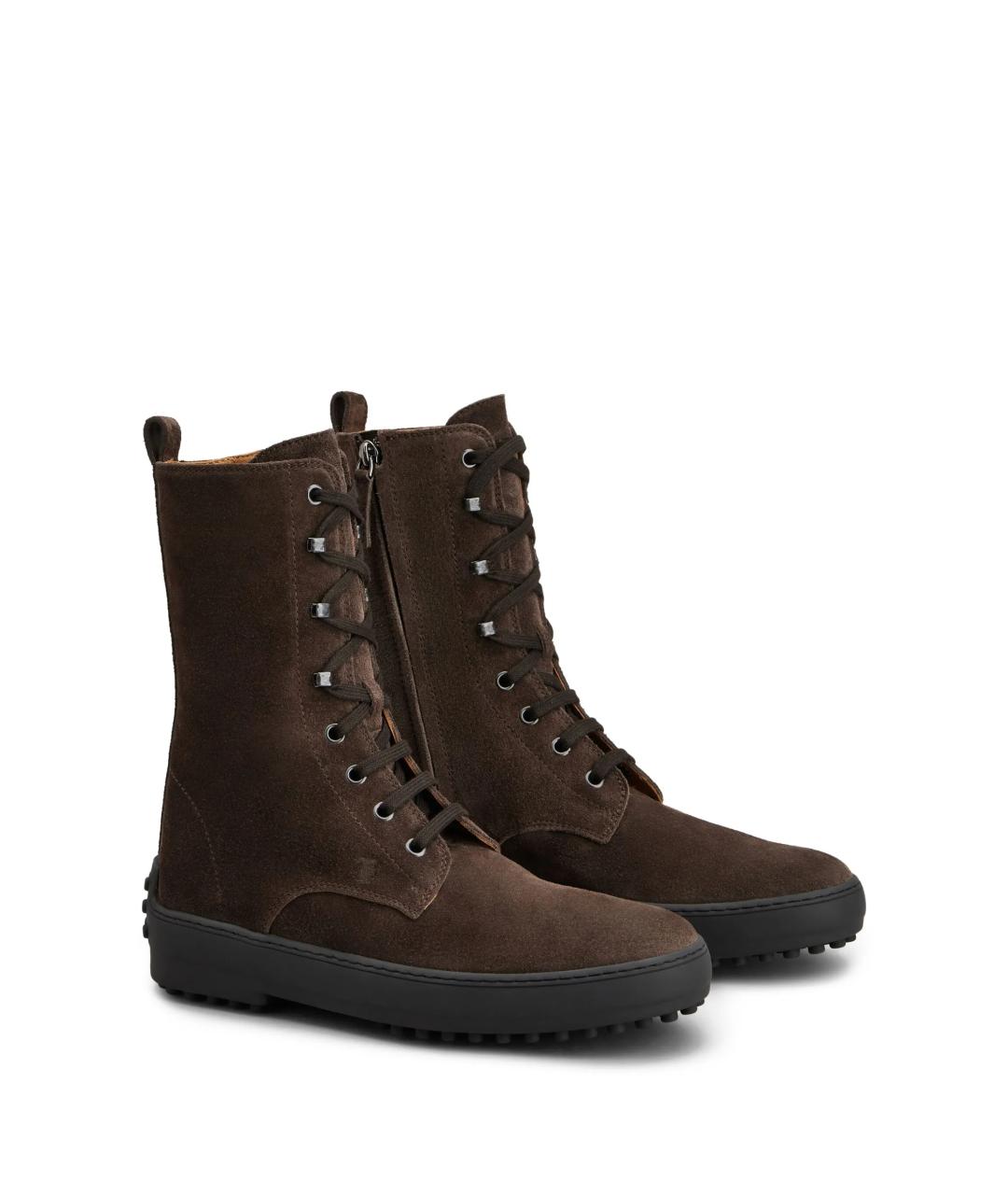 TOD'S Коричневые замшевые ботинки, фото 2