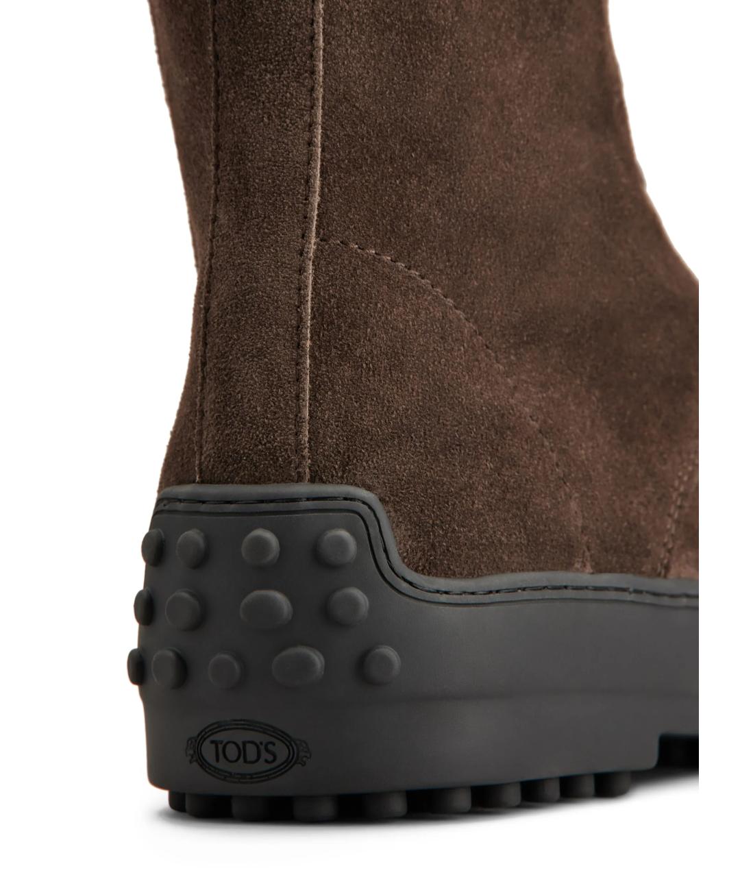 TOD'S Коричневые замшевые ботинки, фото 5