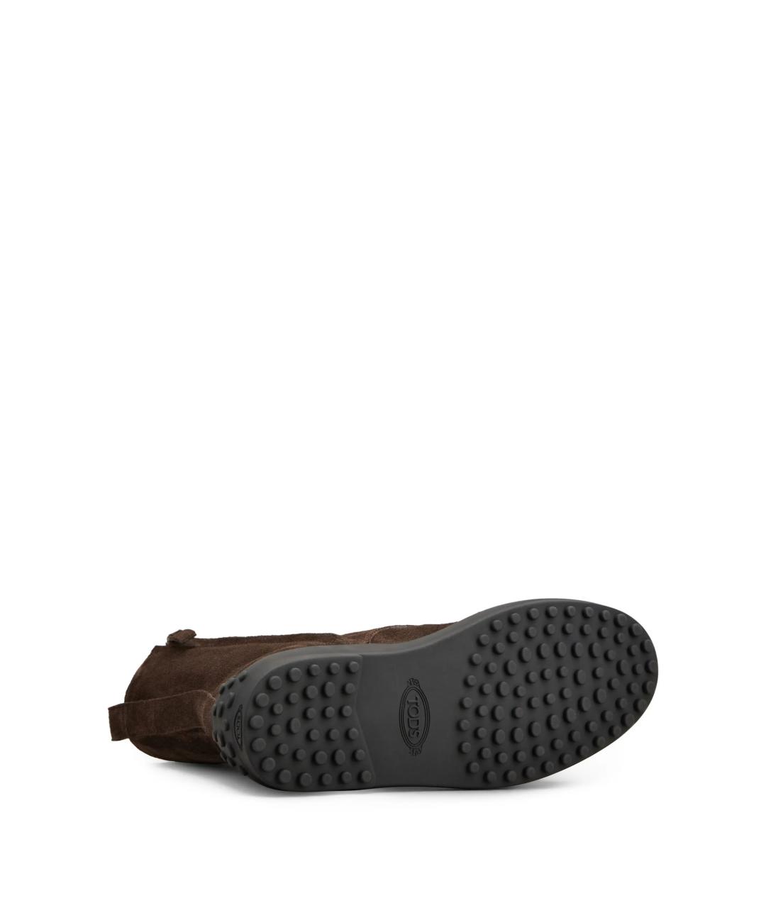 TOD'S Коричневые замшевые ботинки, фото 4