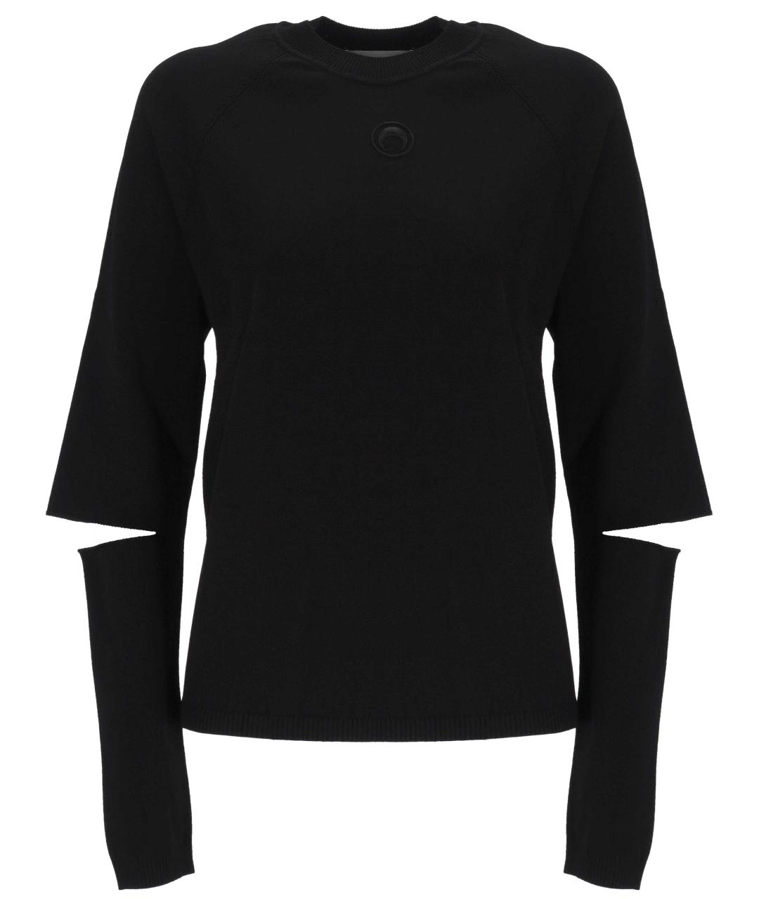 MARINE SERRE Черный вискозный джемпер / свитер, фото 1