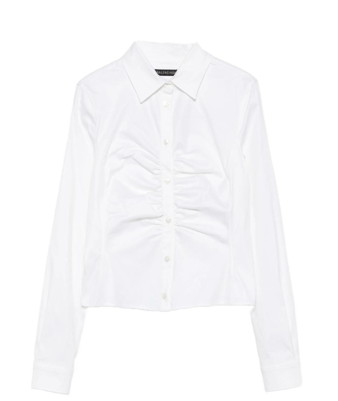 BALENCIAGA Белая хлопковая рубашка, фото 1