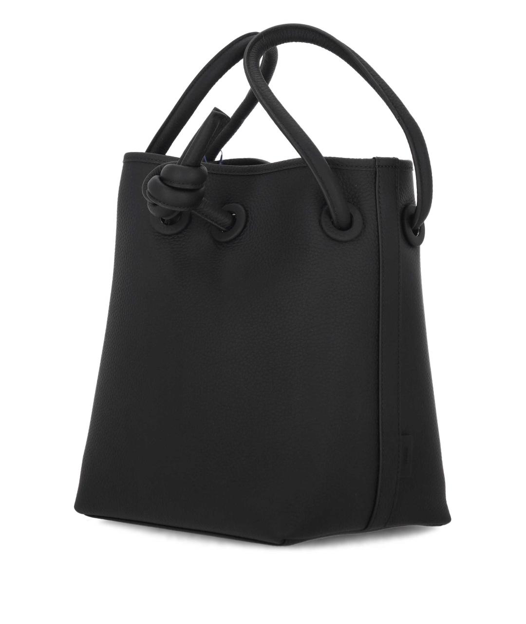 VASIC Черная кожаная сумка тоут, фото 2