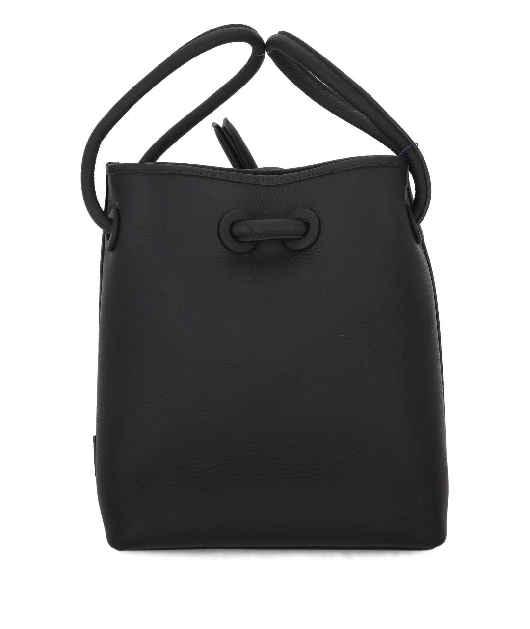 VASIC Черная кожаная сумка тоут, фото 3