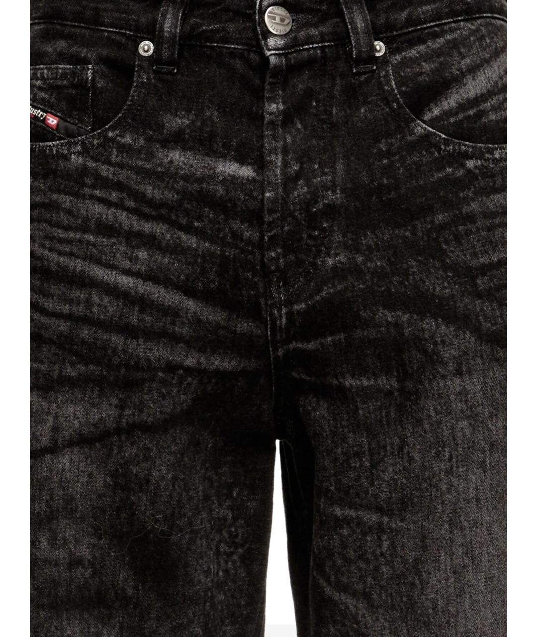 DIESEL Черные хлопковые прямые джинсы, фото 2