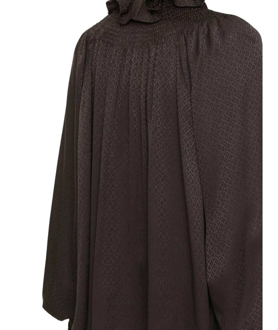 BURBERRY Коричневая шелковая блузы, фото 3