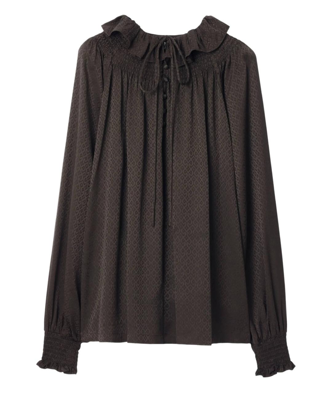 BURBERRY Коричневая шелковая блузы, фото 1