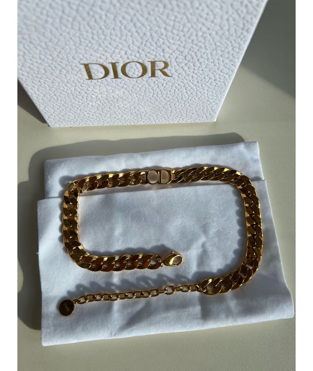 CHRISTIAN DIOR Золотое колье, фото 5