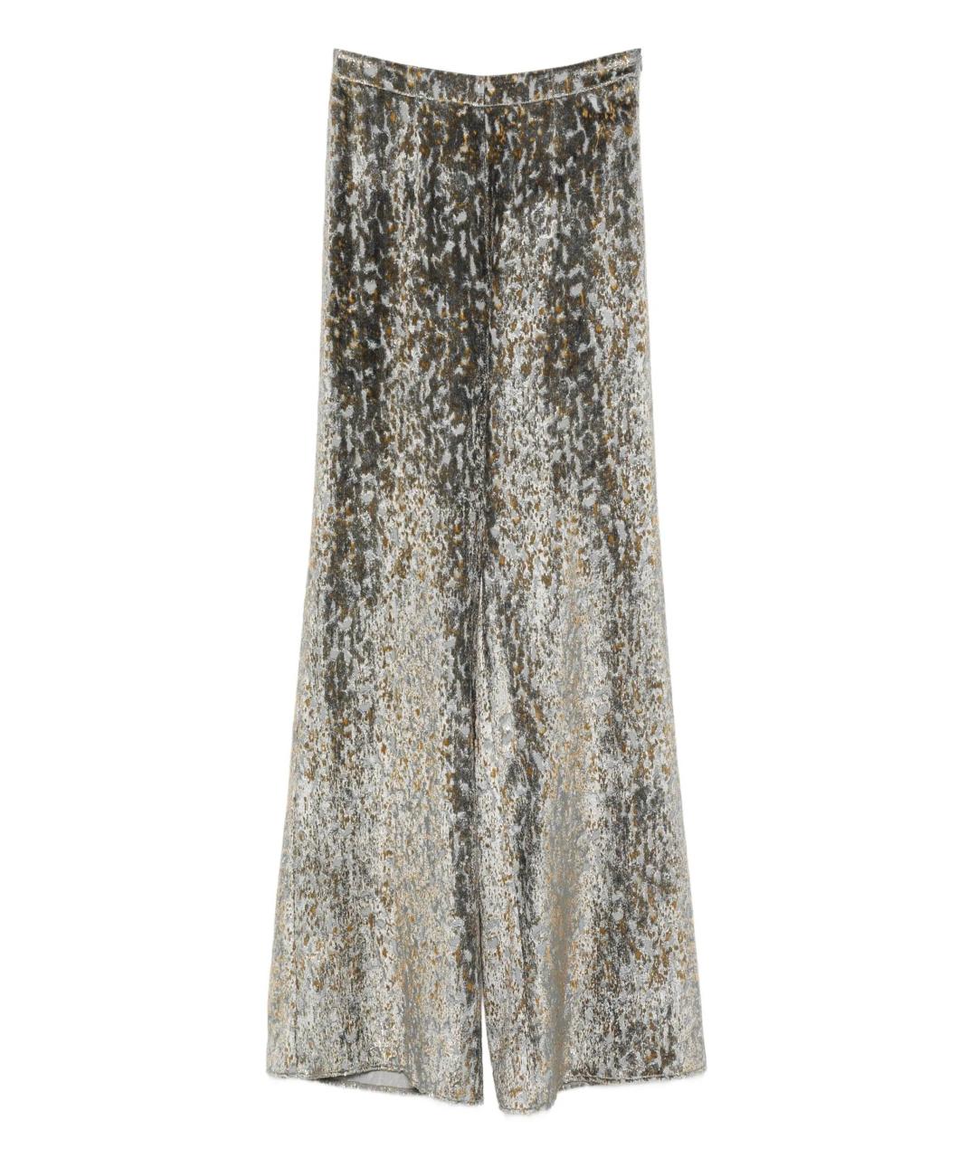 FORTE FORTE Серебряные вискозные брюки широкие, фото 1