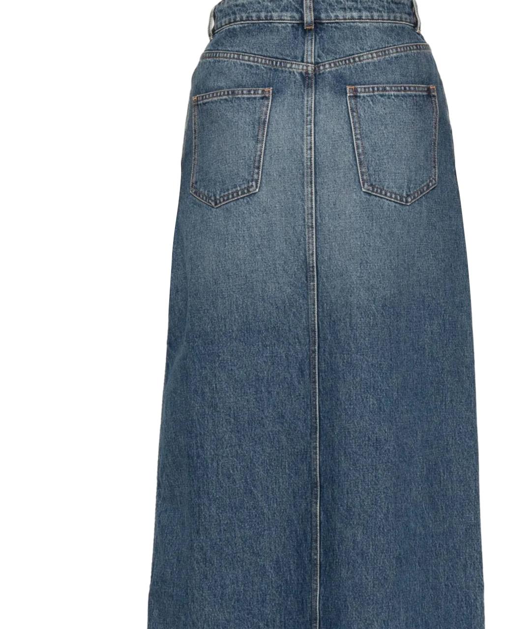 COPERNI Синяя хлопковая юбка миди, фото 3