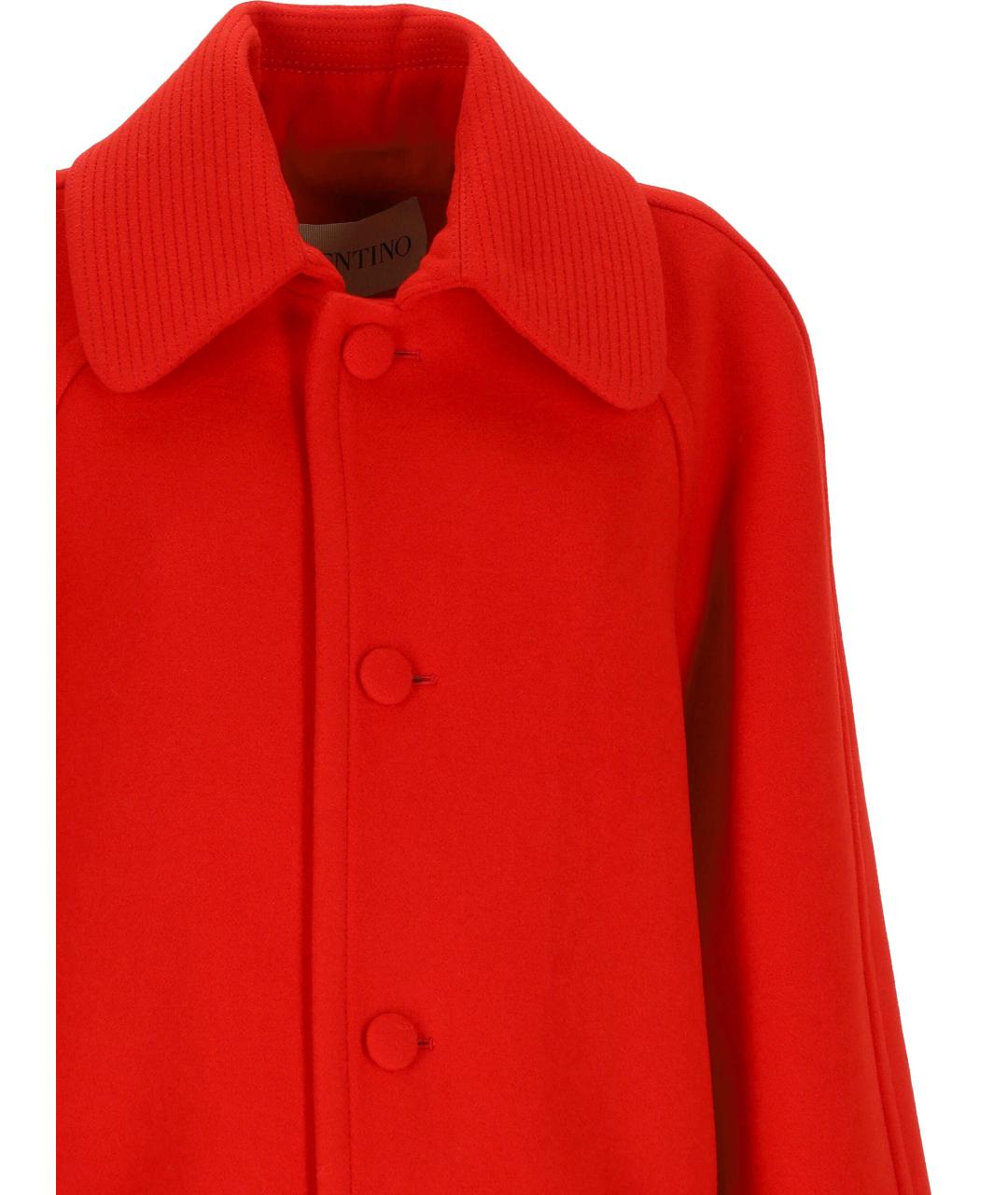 VALENTINO Красное шерстяное пальто, фото 2
