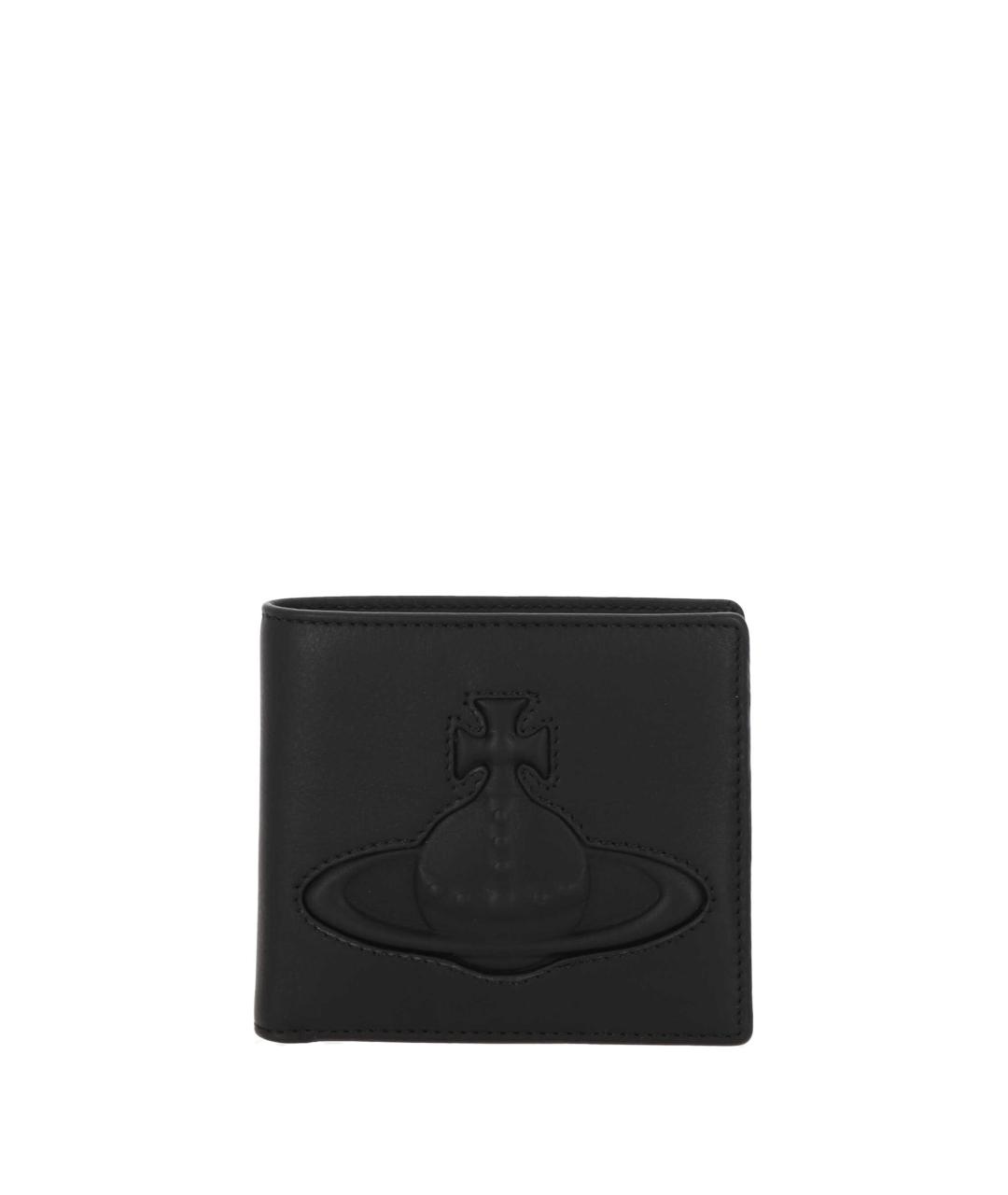 VIVIENNE WESTWOOD Черный кожаный кошелек, фото 1