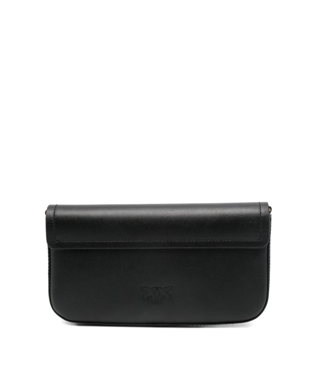 PINKO Черная кожаная сумка через плечо, фото 3