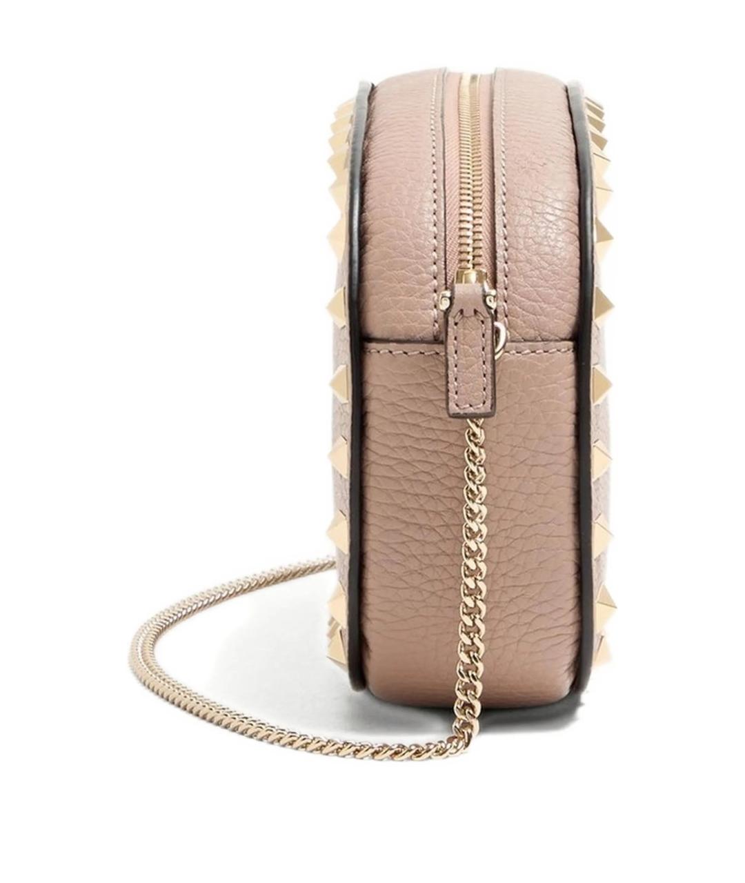 VALENTINO Розовая кожаная сумка через плечо, фото 4