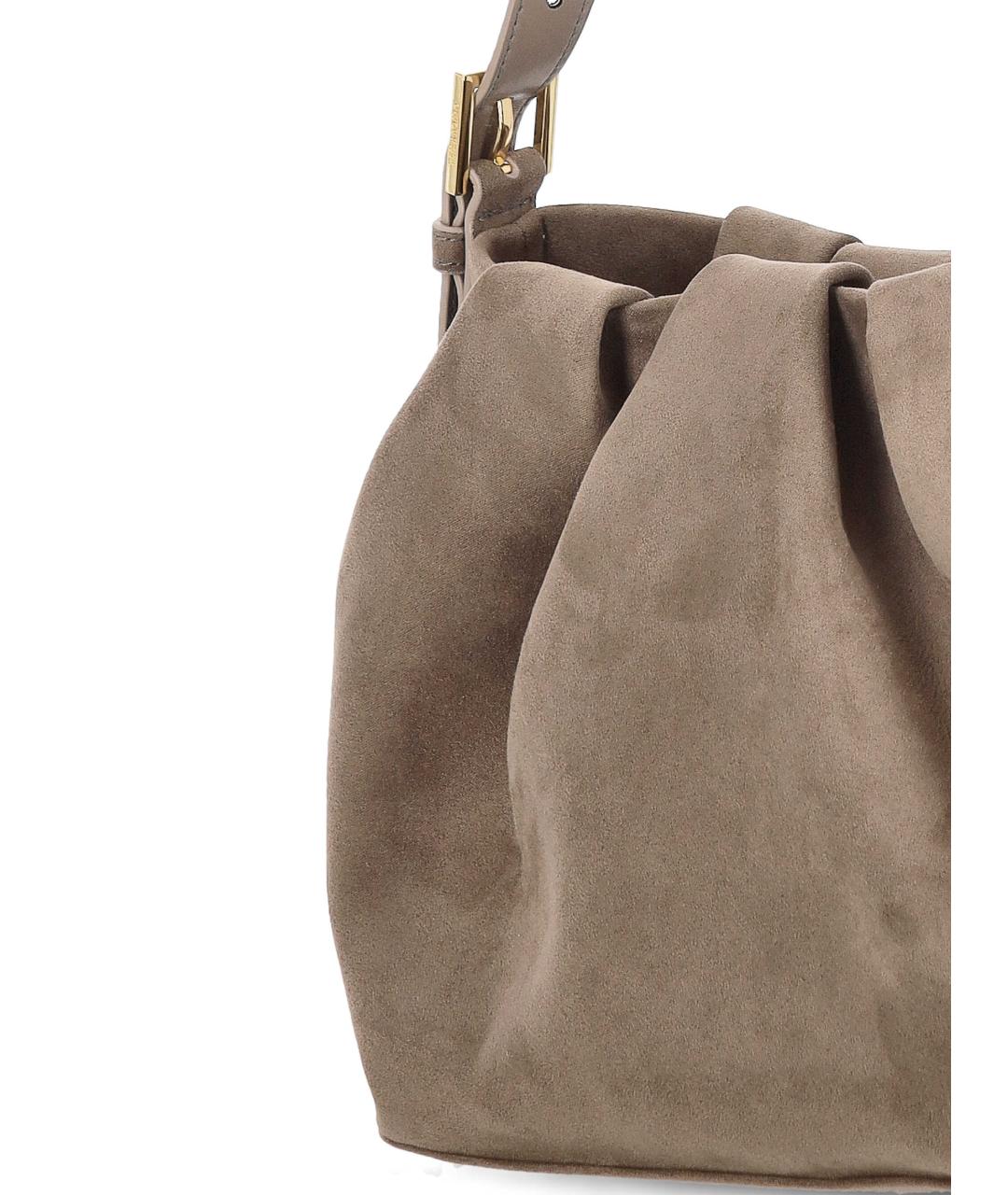 THEMOIRE Серая замшевая сумка тоут, фото 4