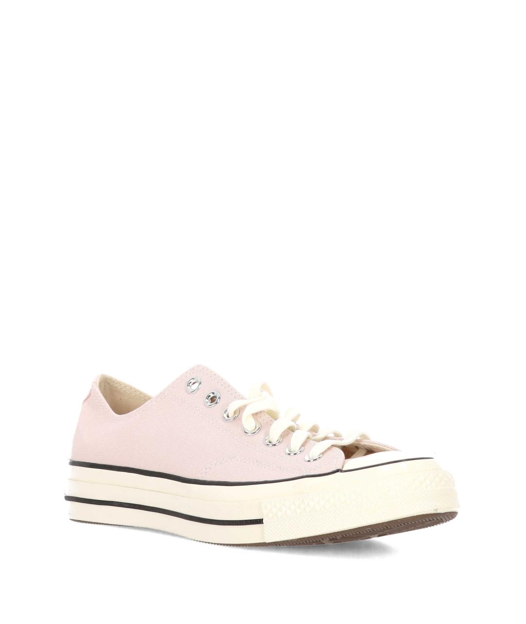 CONVERSE Розовые текстильные низкие кроссовки / кеды, фото 2