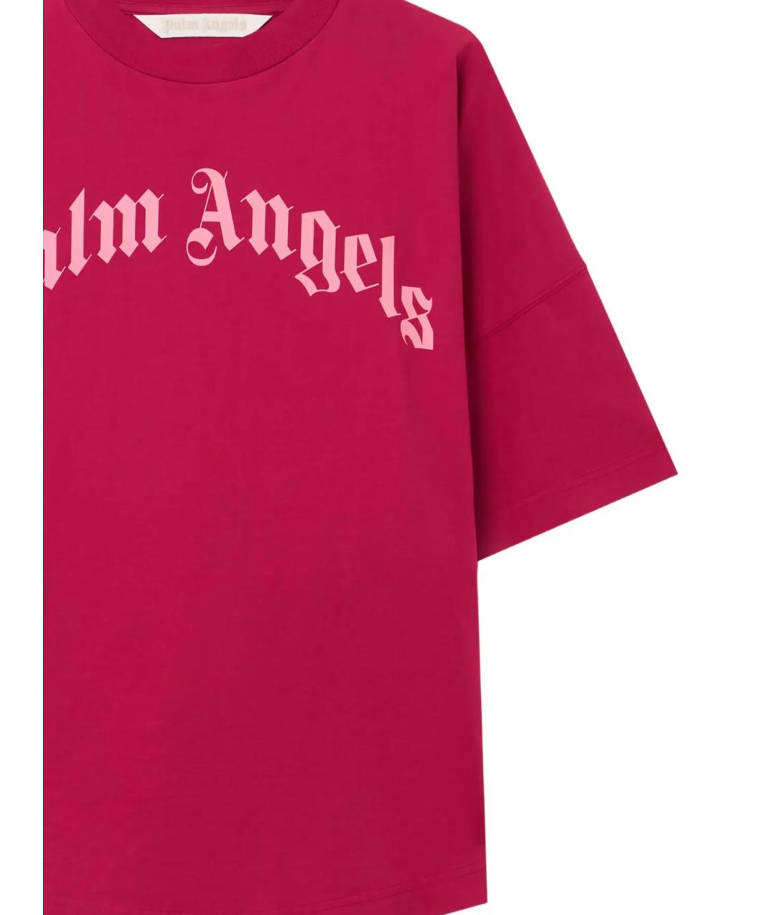 PALM ANGELS Розовая хлопковая футболка, фото 2