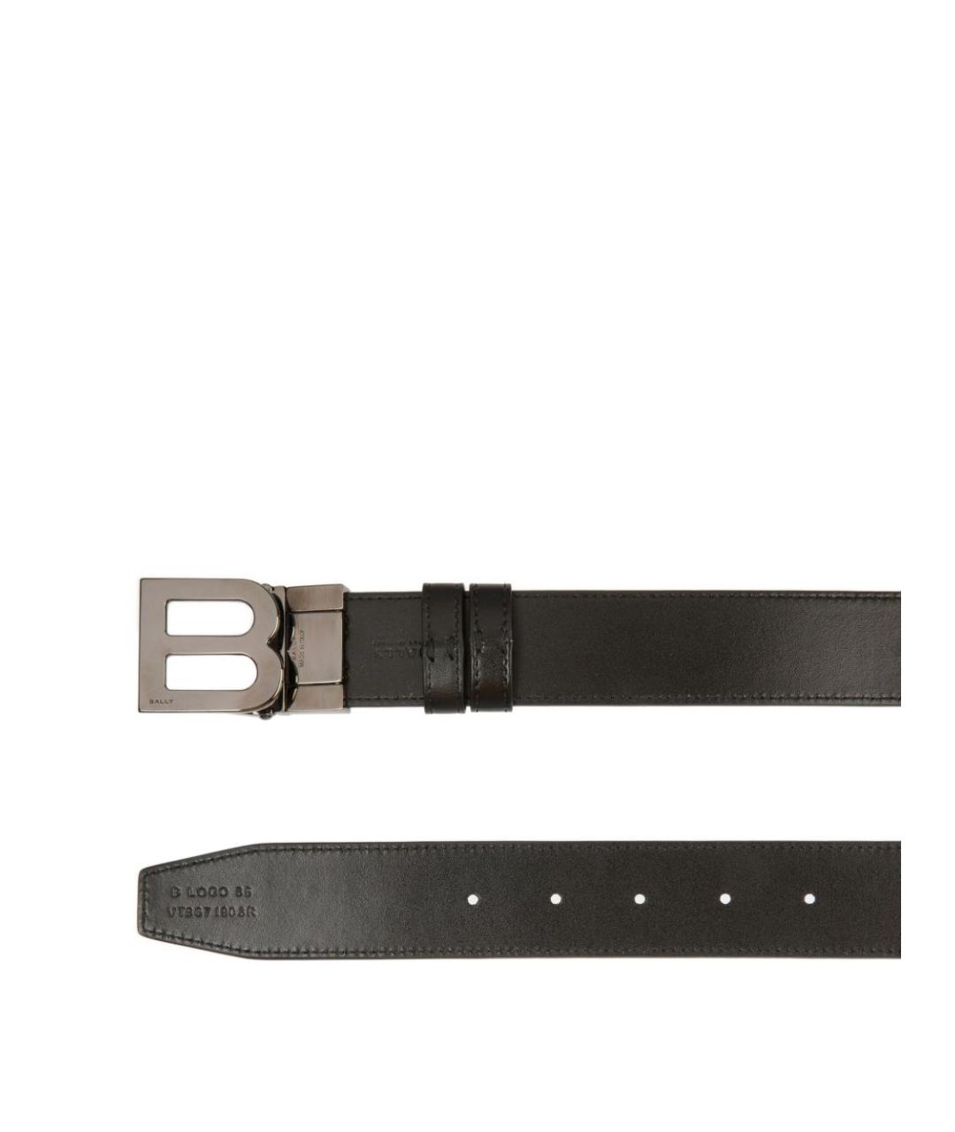 BALLY Черный кожаный ремень, фото 3