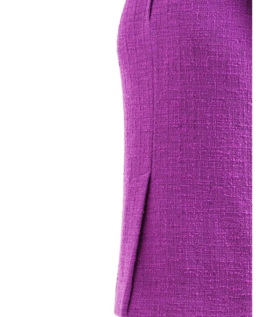 DOLCE&GABBANA Фиолетовая хлопковая юбка миди, фото 3