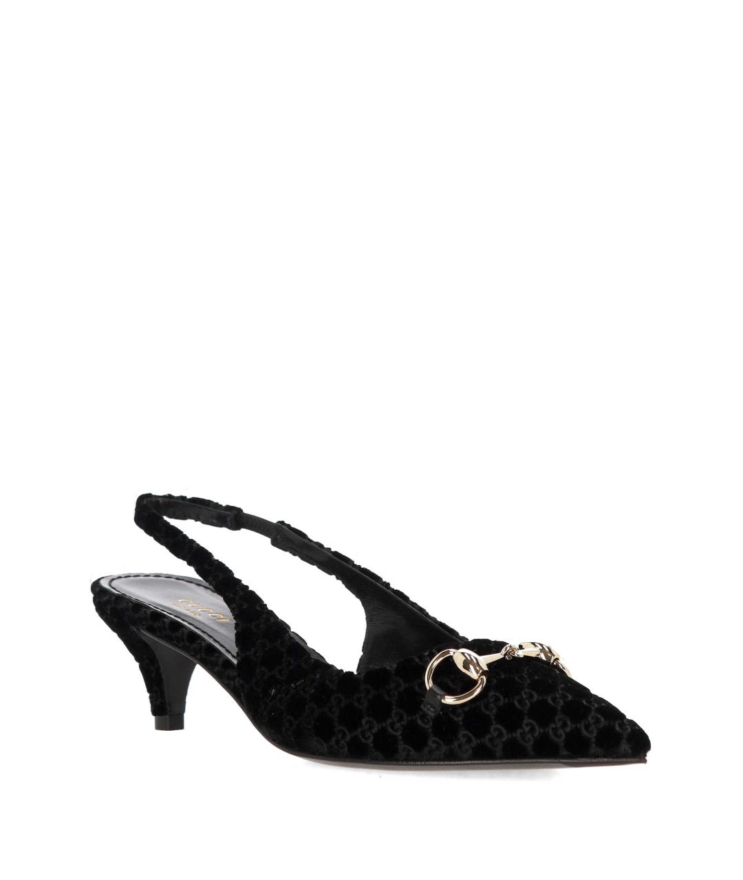 GUCCI Черные текстильные туфли, фото 2