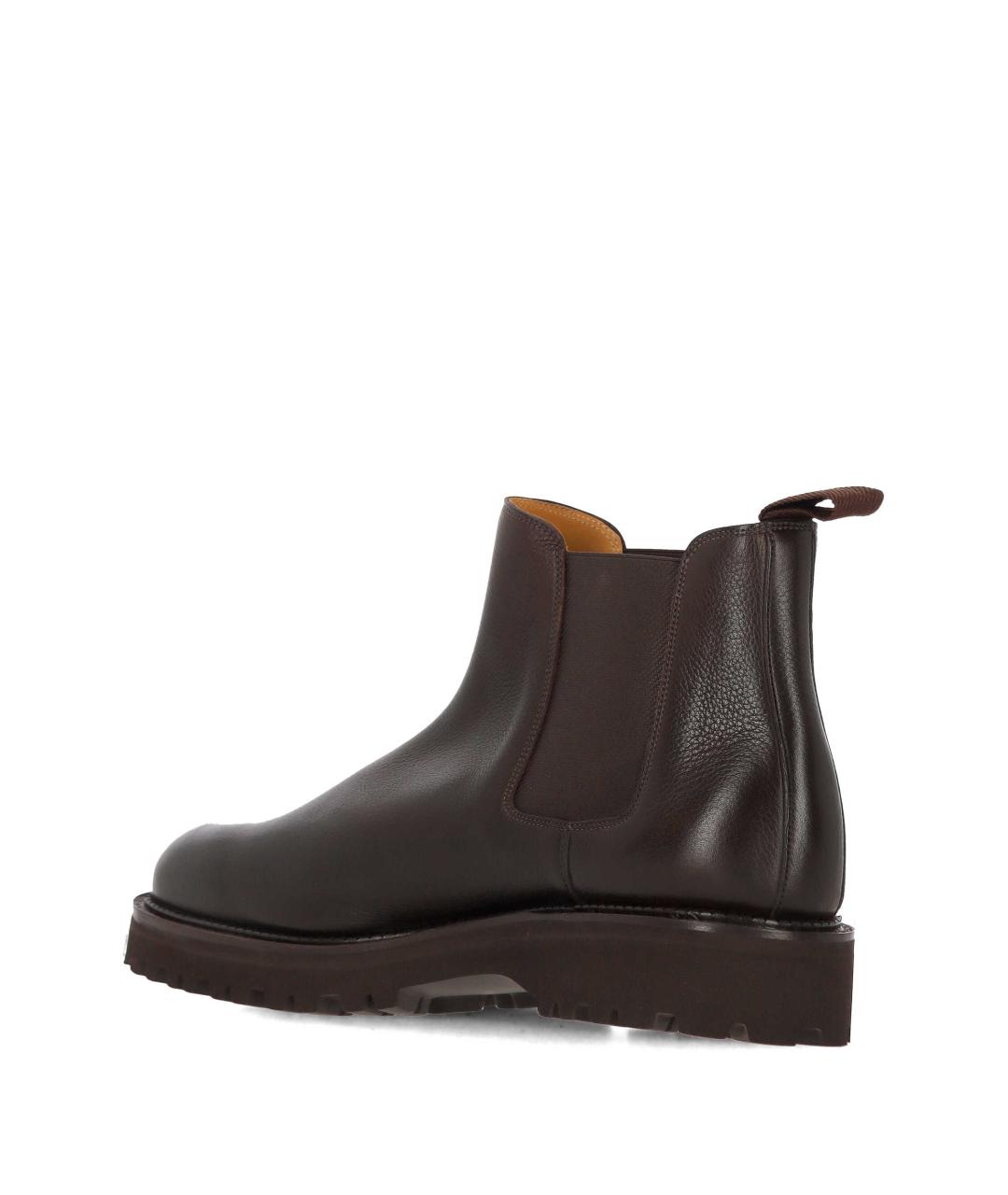 JOHN LOBB Коричневые кожаные низкие ботинки, фото 3