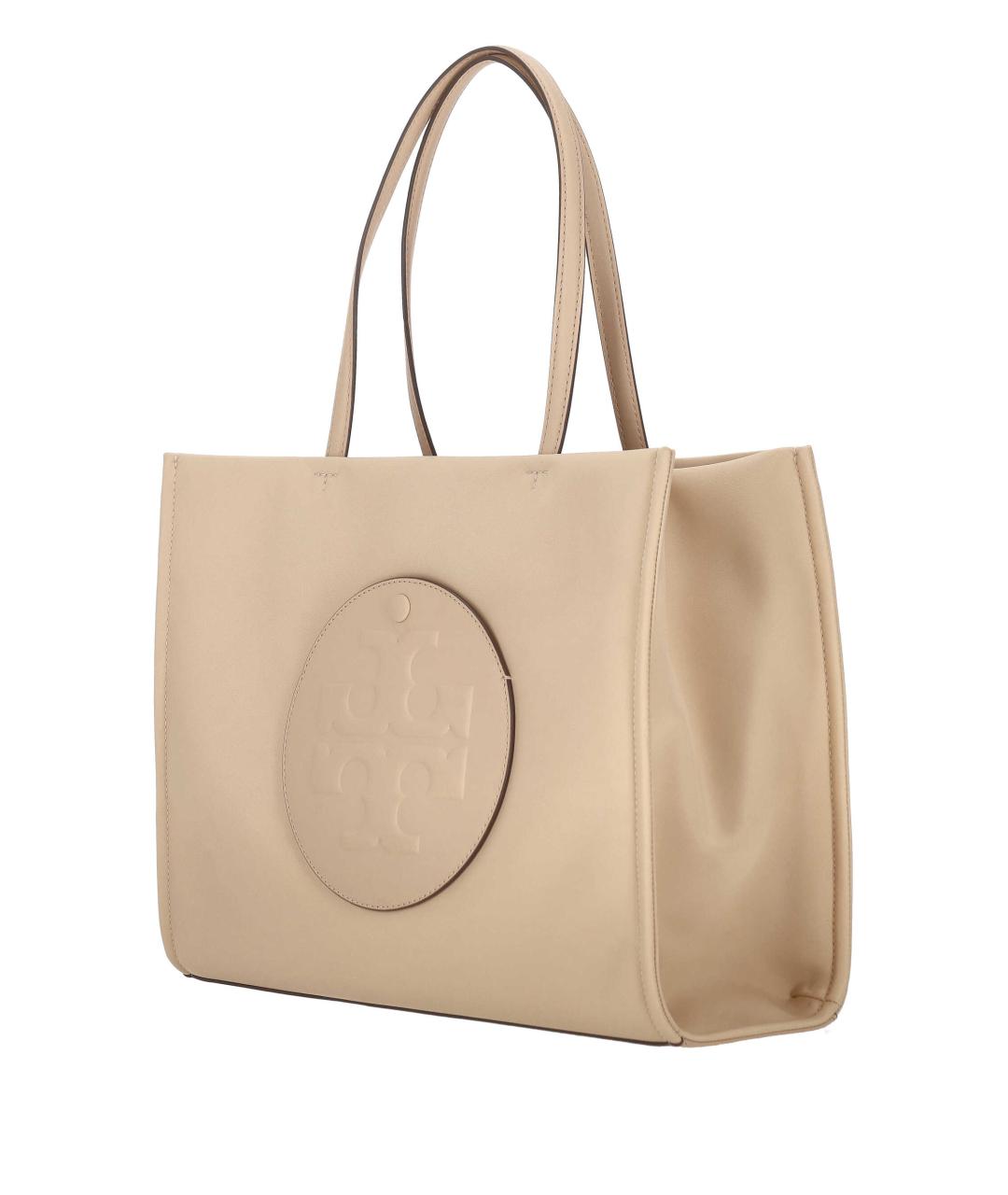 TORY BURCH Бежевая тканевая сумка тоут, фото 2