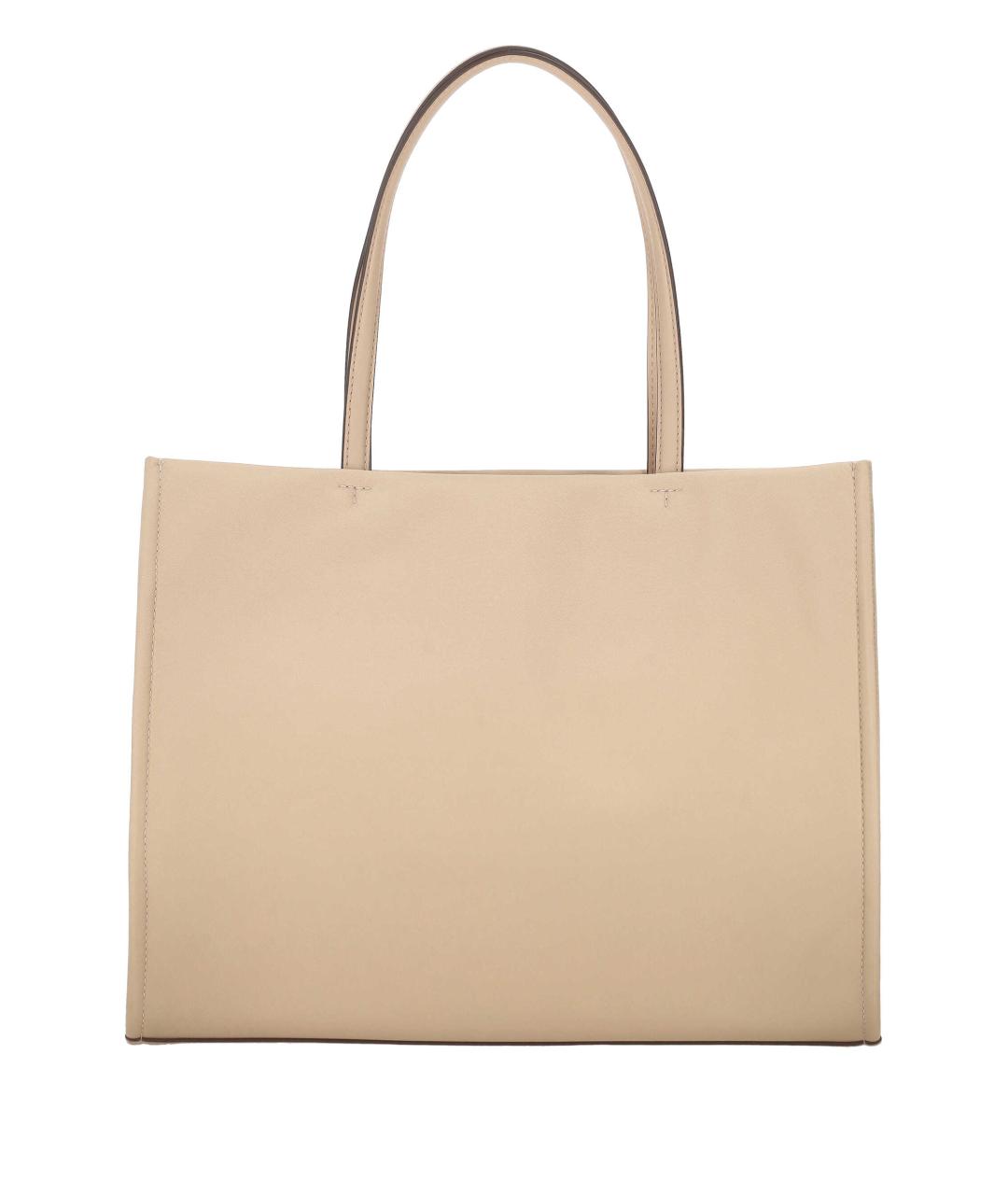 TORY BURCH Бежевая тканевая сумка тоут, фото 3