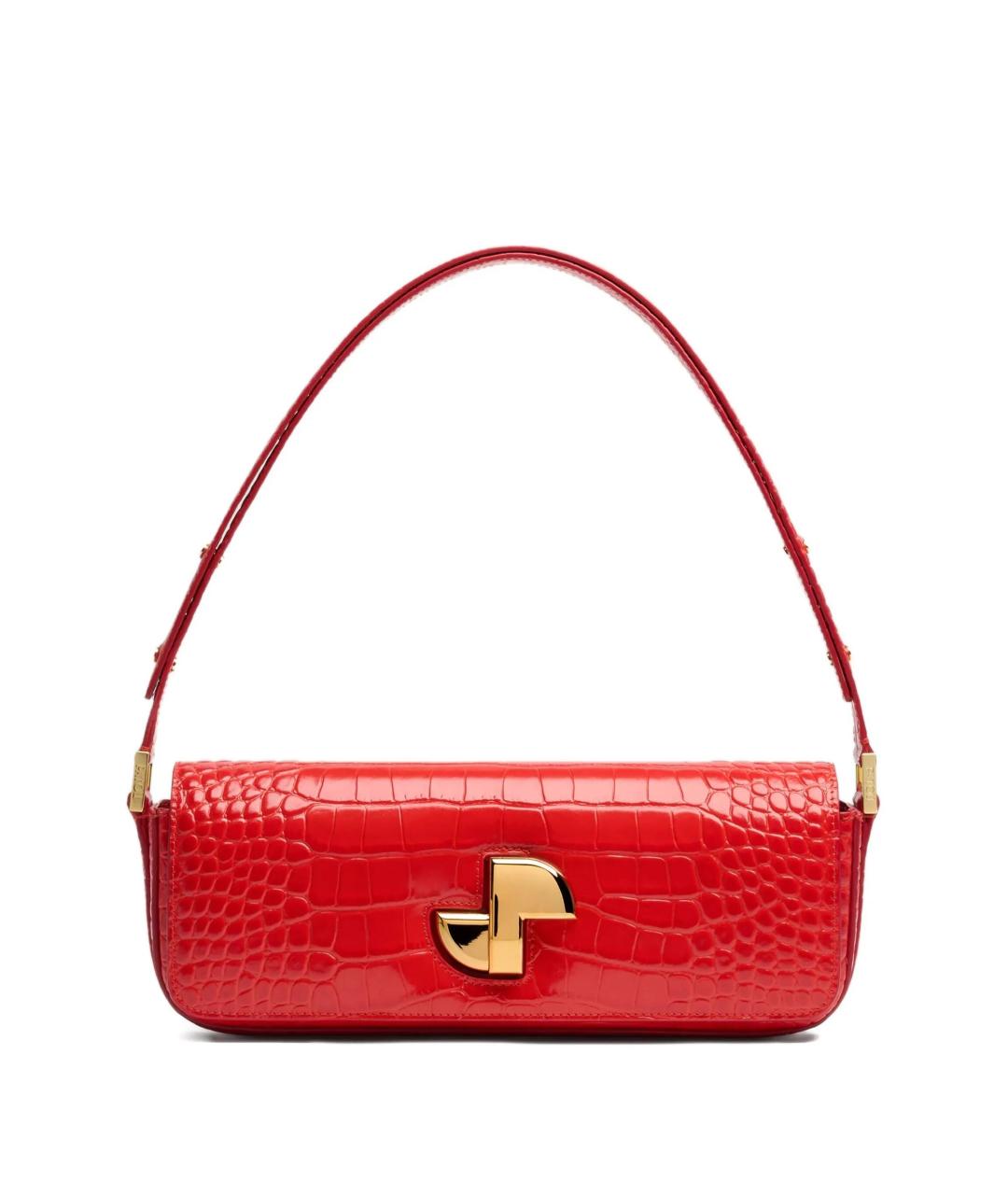 PATOU Красная кожаная сумка через плечо, фото 1