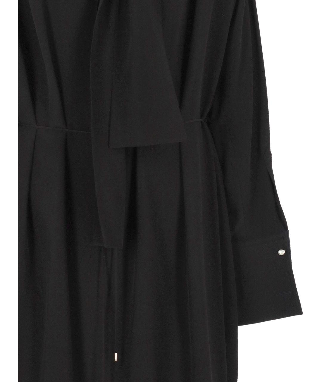 Carven Черное шелковое повседневное платье, фото 2