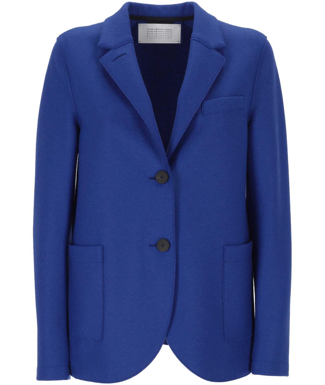HARRIS WHARF LONDON Синее шерстяное пальто, фото 1